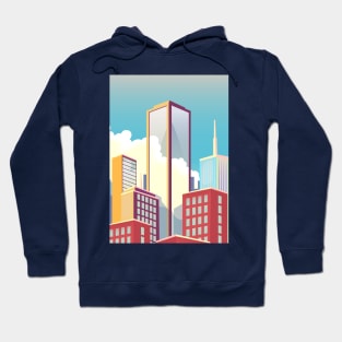 Cityscape skycrapers. Hoodie